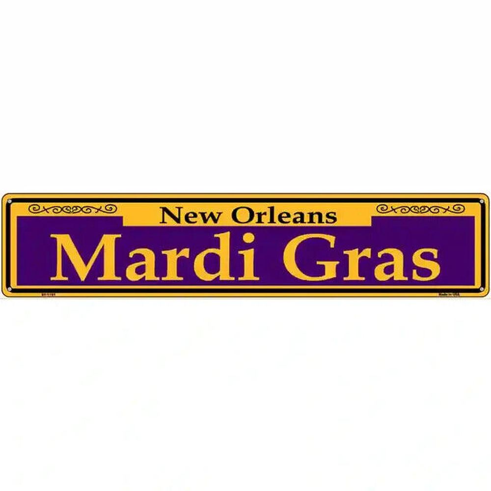 Mardi Gras New Orleans 18" x 4" Novelty Metal Sign New! Home & Garden:Home Décor:Plaques & Signs Style Your Walls
